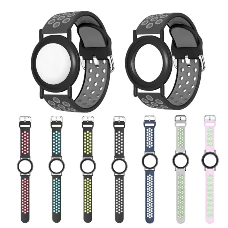 

Case For Apple AirTags Soft Silicone Strap Air Tag Anti-Scratch Bracelet Protective Cover Shell For AirTag Children Watch Strap