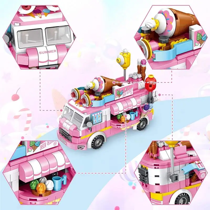 553 шт. симулятор мороженого грузовик автомобиль игрушка ролевая игра семейный