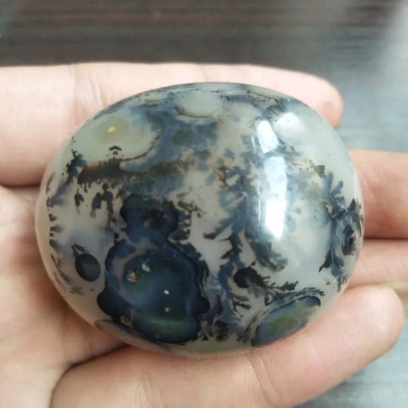 Натуральное растение агата каменная пальма игровой камень для йоги упражнения