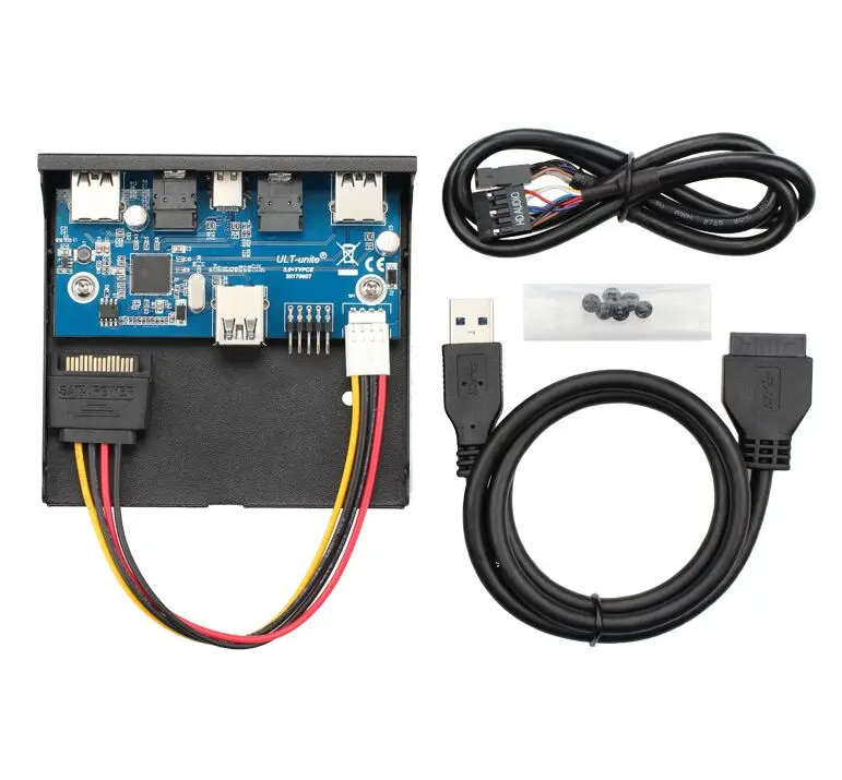 Great-Q 5 портов USB 3,1 TYPE-C USB 3,0 концентратор передняя панель с 3,5 мм аудио+ Тип C+ USB3.0 кронштейн для рабочего стола 3," флоппи