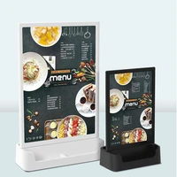 a4 acrylic panel menu display stand t shaped vertical table card table brand high end plastic wine catalog menu name card