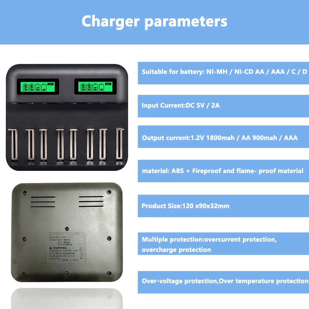 Умный ЖК-дисплей никель-металлогидридный аккумулятор типа AA/AAA/C/D + 1 2 в analong 1000 мАч