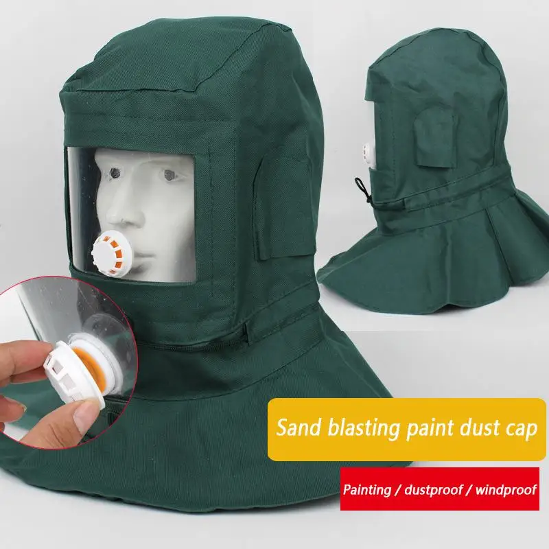 Sand Hood Sandblasting Mask Hoods Cap Sandblaster Face Anti Gear Dust Shield Hazmat Suit Equipment Shawl Full Protective Blast