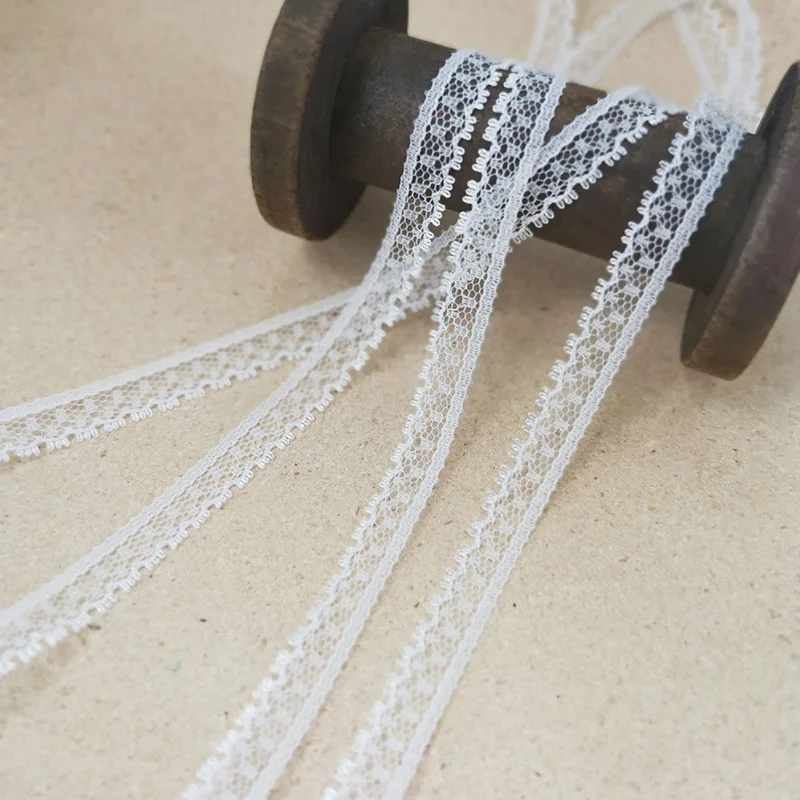 

10 Yards exquisite embroidery lace fabric smooth lace ribbon DIY women's gift packaging 8mm free shipping