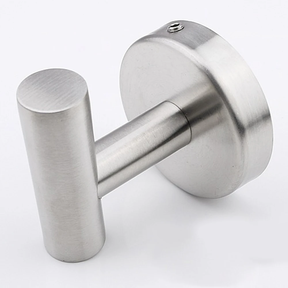 

2pcs Home Modern Round Towel Kitchen Bathroom Easy Install Bedroom Wall Mounted Stainless Steel Coat Hook Door Hangers Clothes