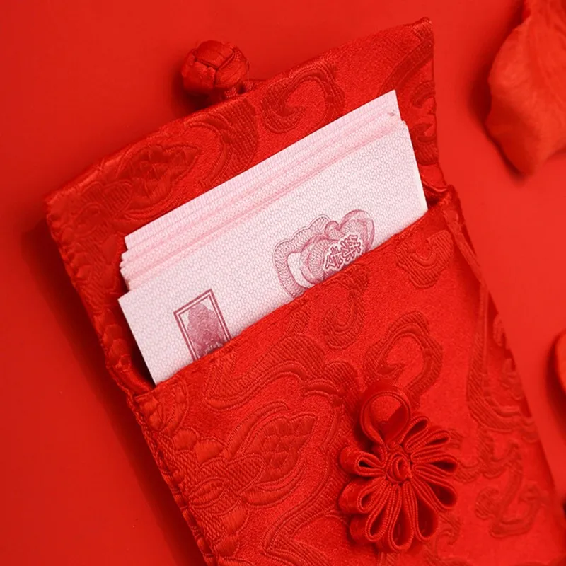 Китайский стиль свадебные сумки с кисточками красный конверт тканевая сумка для