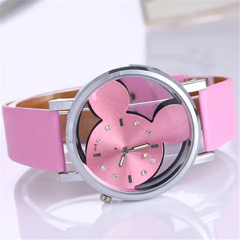 Женские часы с Микки Маусом из нержавеющей стали женские Relojes Mujer Montre Femme2019 Saati