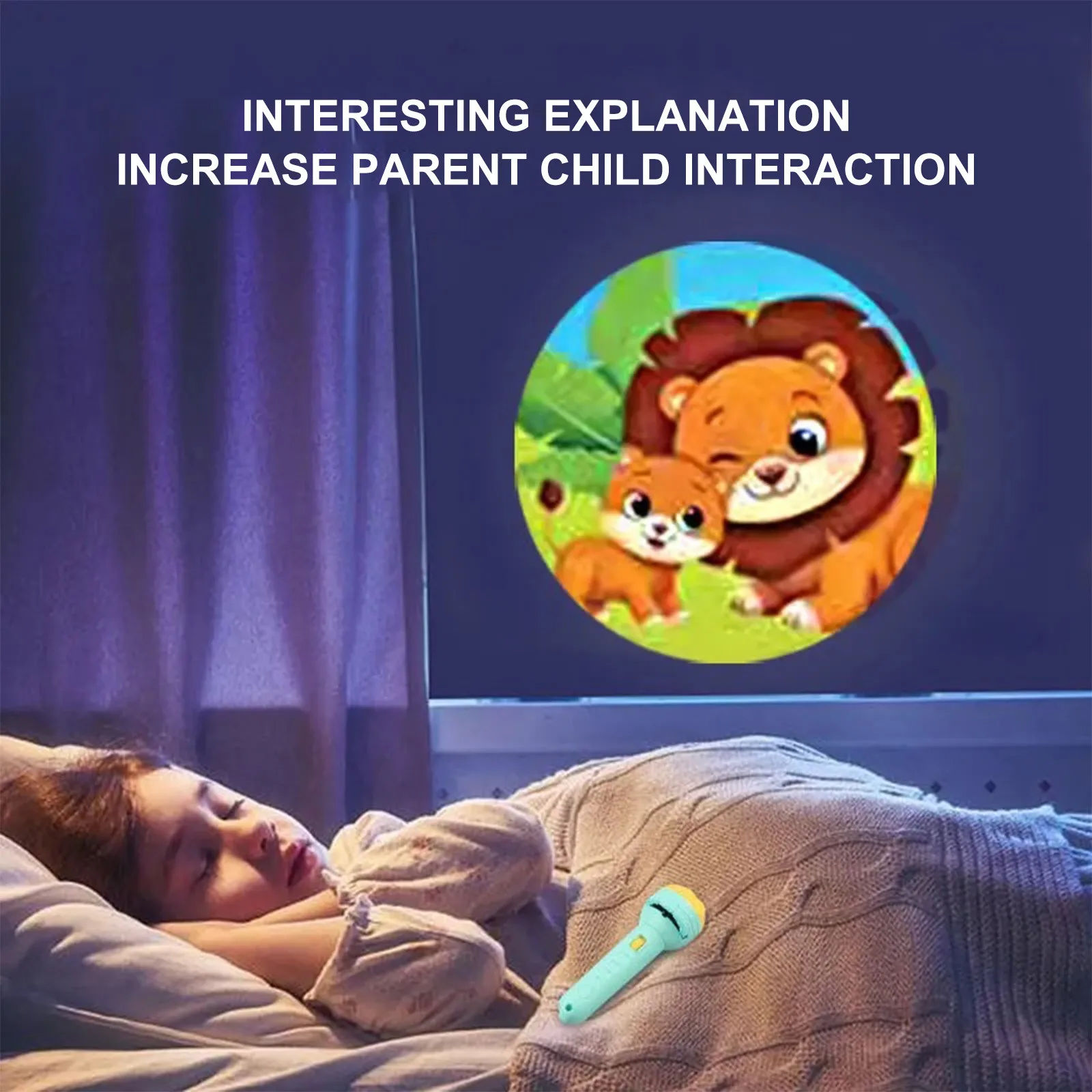 Светящийся фонарик детский проектор игрушка животное динозавр лампа Игрушки для