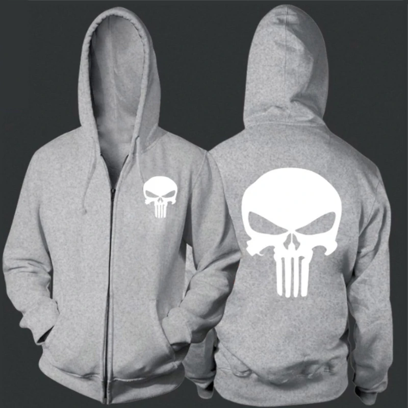 

NEW Men Hoodies Sweatshirt Pullover Hip Hop Mens Clothing punisher Gyms Sportswear Cotton Workout Thin hoodie