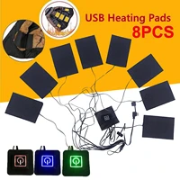 new usb clothes heater pad with 3 gear adjustable temperatureelectric heating sheet heating warmer pad for vest jacket