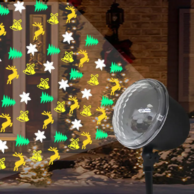 Christmas patterns Светодиодные фонари проектор Открытый год украшения Рождество для дома и сада - Испускаемый цвет: Christmas patterns