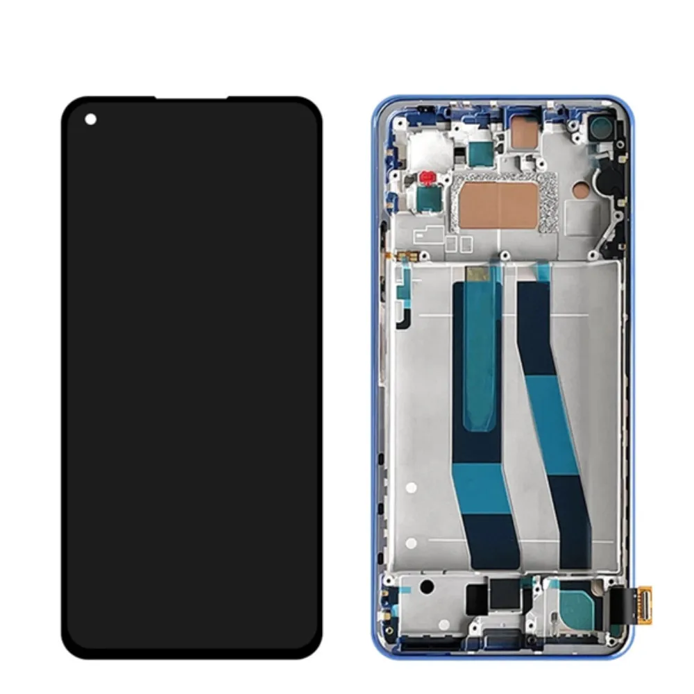 100% протестированный дисплей для Xiaomi Mi 11 Lite 5G LCD сенсорный экран  дигитайзер в сборе для Mi 11 Lite M2101K9AG Замена ЖК-дисплея | AliExpress