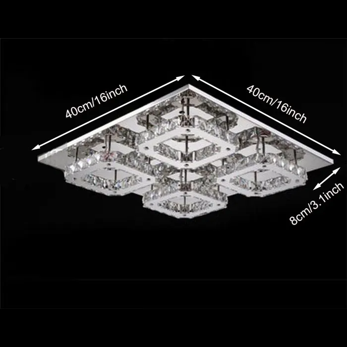 

Modern Led Crystal Ceiling chandelier For Living Room luminaria teto cristal led Lamps For Home Decoration square lustre lamps