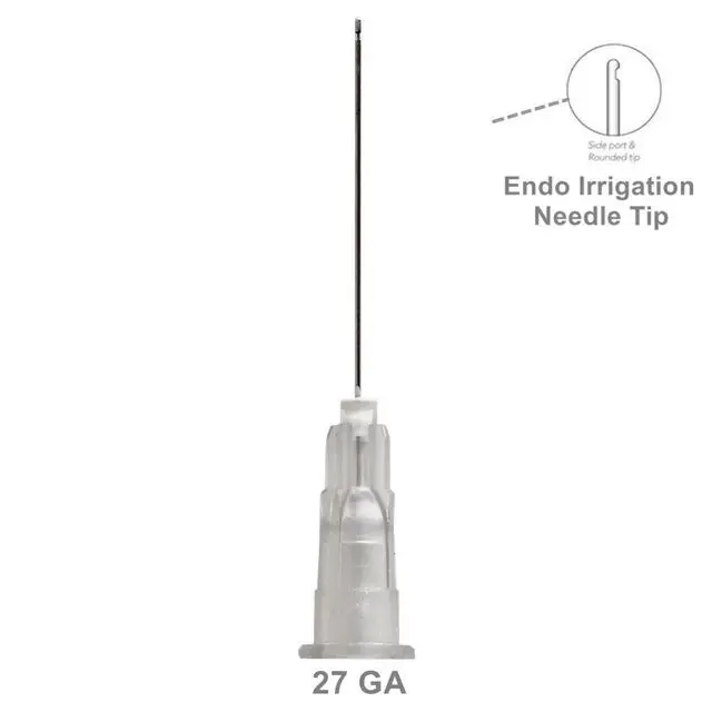 

Dental Endo Irrigation Needle Disposable Syringe Tips 27GA Grey One Side Hole Endodontic Lab Tools