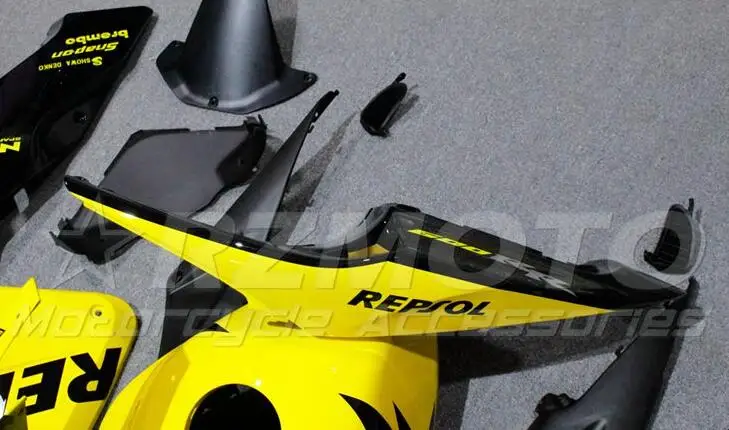 

Injection Mold New ABS Whole Fairings kit Fit for Honda CBR600RR F5 2005 2006 05 06 600 Bodywork set Yellow repsol