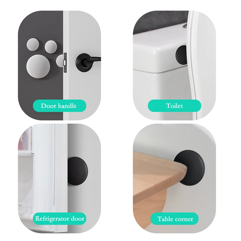 Дверная пробка силиконовая Противоударная для дома прочная клейкая дверная