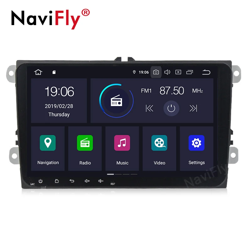 Автомагнитола 9 &quot Android 0 8 ядер IPS DSP для VW polo golf 5 6 passat b6 tiguan skoda yeti superb rapid rds