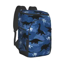 Protable Insulated Thermal Cooler Waterproof Lunch Bag Dinosaurs Abstract Picnic Camping Backpack Double Shoulder Wine Bag