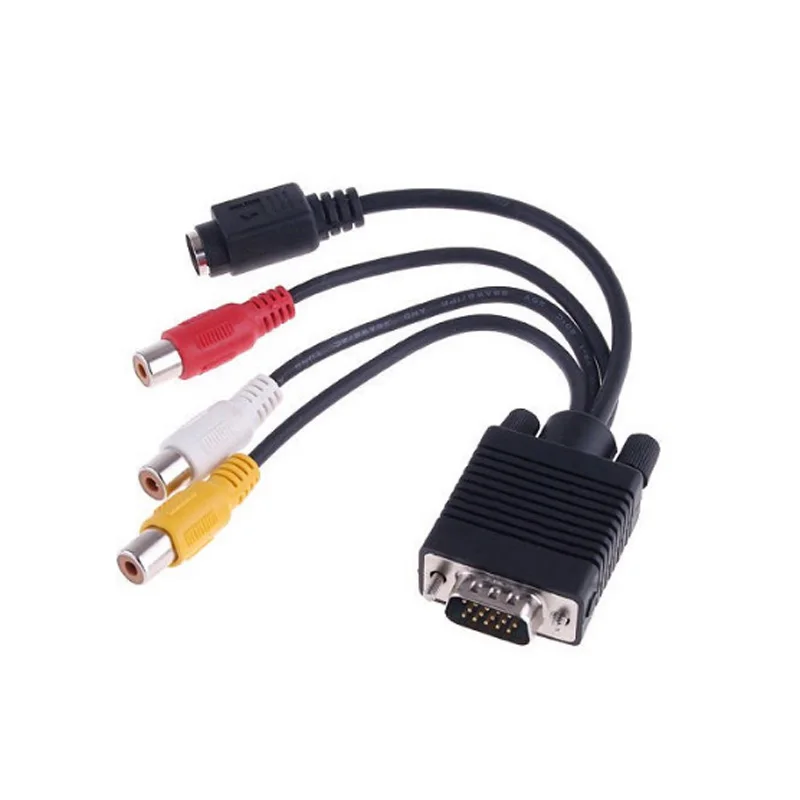 Композитный адаптер VGA в S Video 3 RCA AV TV Out кабель переходник для ПК и