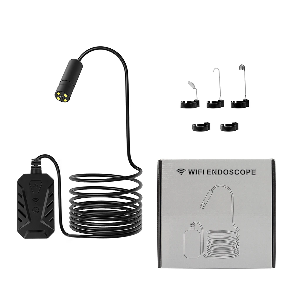 

WiFi Handheld Endoscope Automatic Focusing 14mm Underwater Lens Industrial Borescope Retractable 500W Pipe Car Inspect Camera