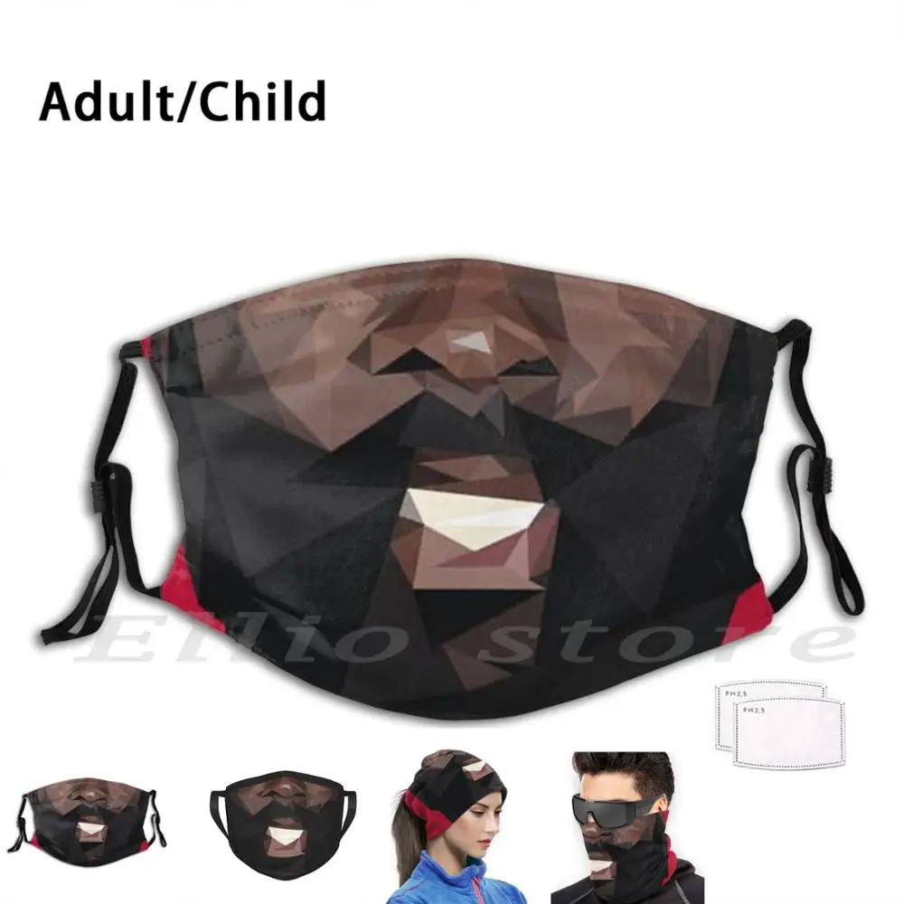 Маска для бороды с принтом моющийся фильтр Забавный рот Джеймс Харден