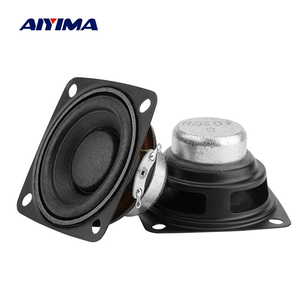 

AIYIMA 2Pcs 2 Inch Full Range Audio Sound Amplifier Speaker 52MM 4 Ohm 20W Home Theater Loudspeaker DIY Bluetooth Speakers