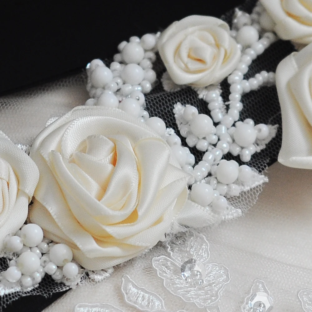 Свадебные аксессуары Цветочный бисер кристалл жемчуг свадебный пояс для