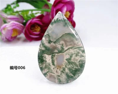 Подвеска из натурального агата в виде капли воды листья нефрит миелин подвеска