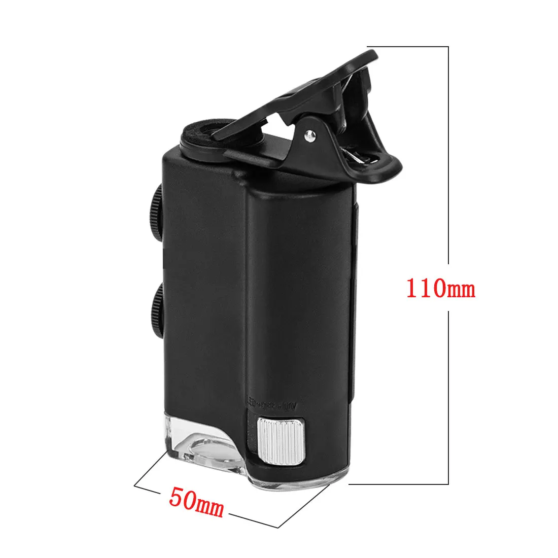 0-100X Portable Loupe Magnifier Gem Adjustable Microscope Multifunctional Magnifying Tool with LED and UV Light | Инструменты
