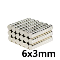 50100200300pcs 6x3 mm disc bulk sheet neodymium magnet 6mmx3mm small round powerful magnets 6x3mm rare earth magnets 63 mm