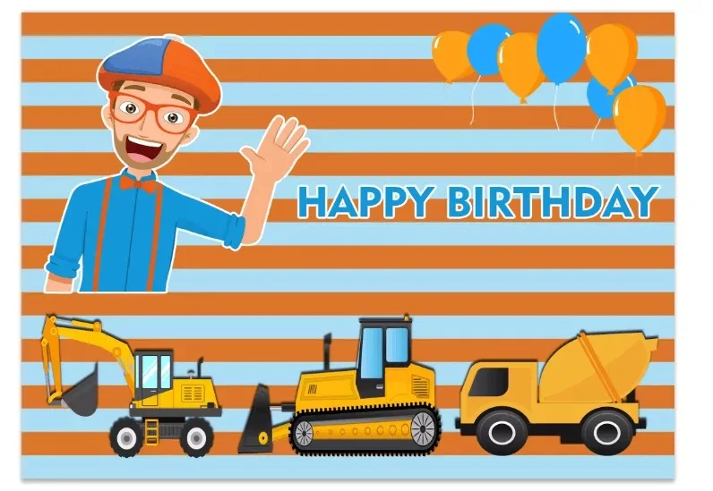 

Blippi birthday party decorations Banners Kids Favor Toy Blippi balloon Party Hat Teacher Blippi Party Supplies Paper Cup Plates