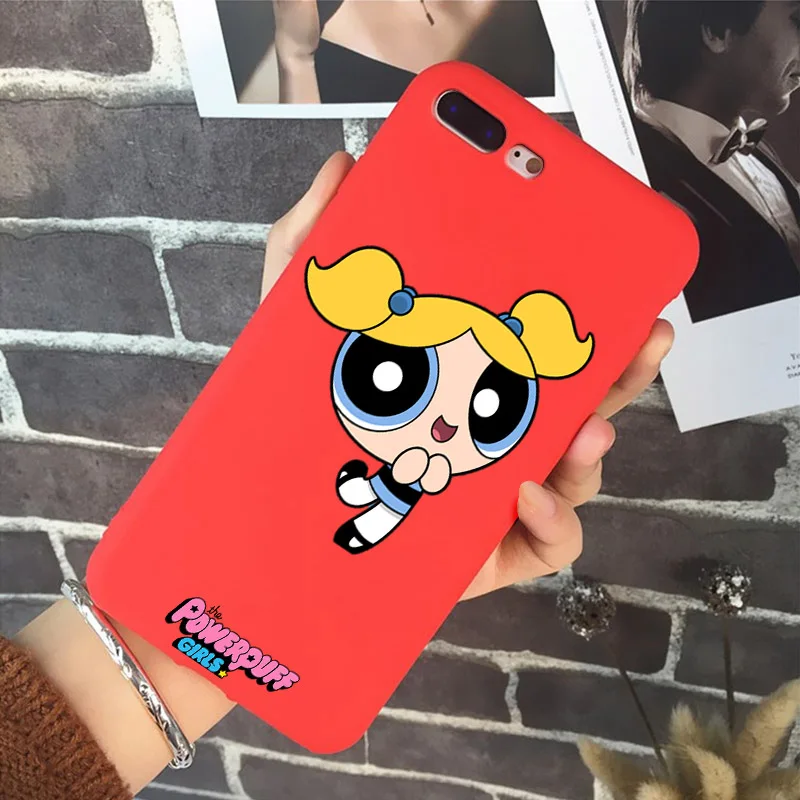 Powerpuff чехол для телефона для девочек huawei mate 20 P30 P20 P10 Pro Lite Plus силиконовый мягкий чехол мультяшный чехол buttercup bubbles - Цвет: Color 6Red