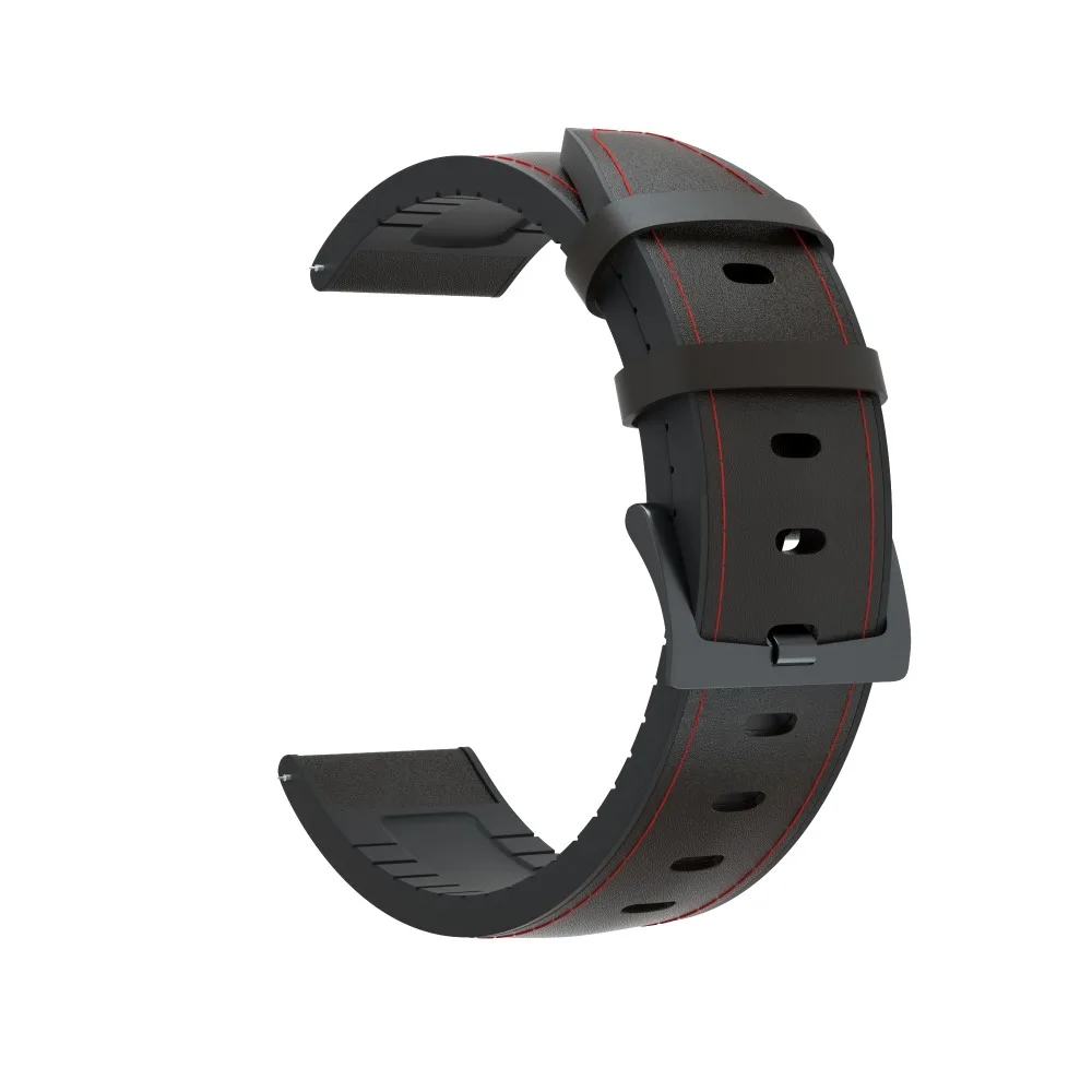 22 мм силиконовый+ кожаный ремешок для часов Ремешок для samsung gear S3/Для huawei Watch GT GT2/Amazfit GTR 47 мм умный ремешок