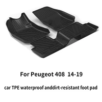 for peugeot 408 2014 2022 floor mat fits ultimate all weather waterproof 3d floor liner full set front rear interior mats
