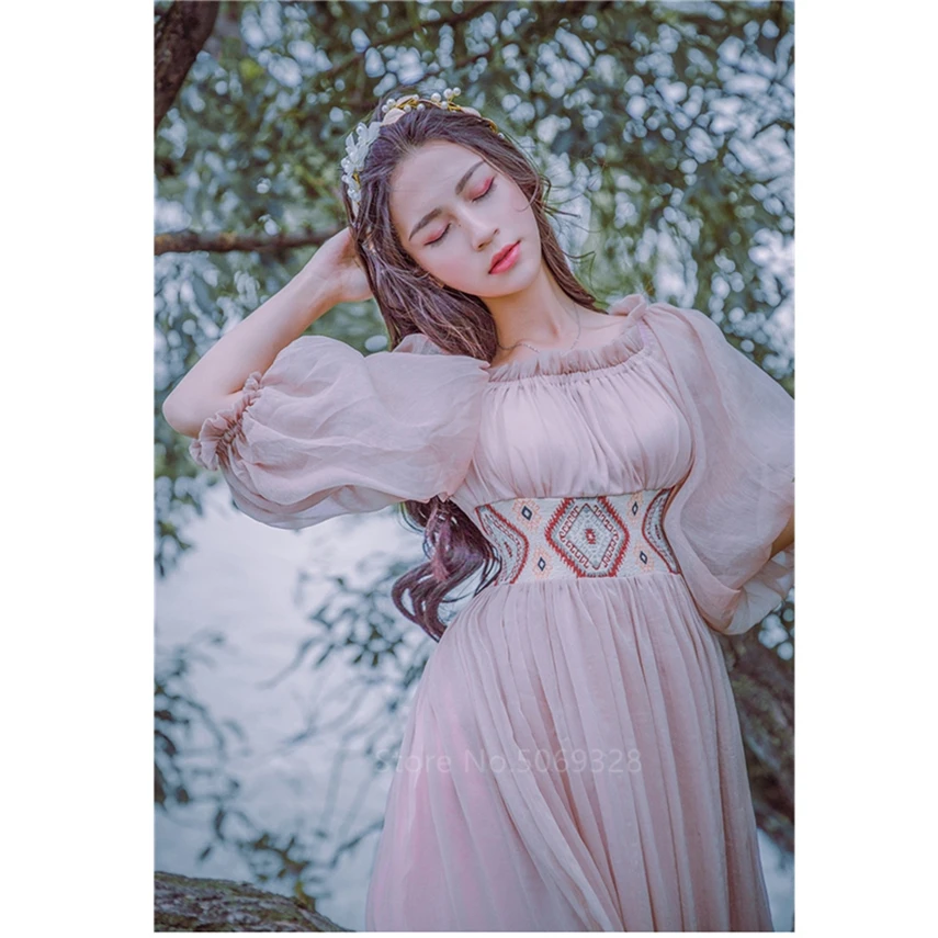 

Halloween Victorian Dress Palace Chiffon Women Medieval Costume Wedding Dress Fairy Cosplay Long Swing Vestidos Carnival Party