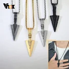 Мужские ожерелья Vnox в стиле викингов, наконечник стрелы, первоклассные ожерелья Kunai для мужчин, рок, панк, подвески из нержавеющей стали, ювелирные изделия