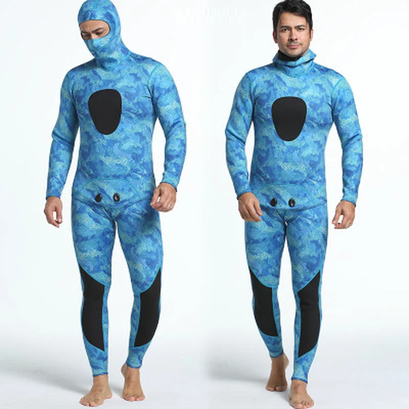 

Неопреновый костюм для дайвинга 3 мм, Мужской гидрокостюм для подводной охоты, купальник для подводного плавания, Раздельные Костюмы, гидро...