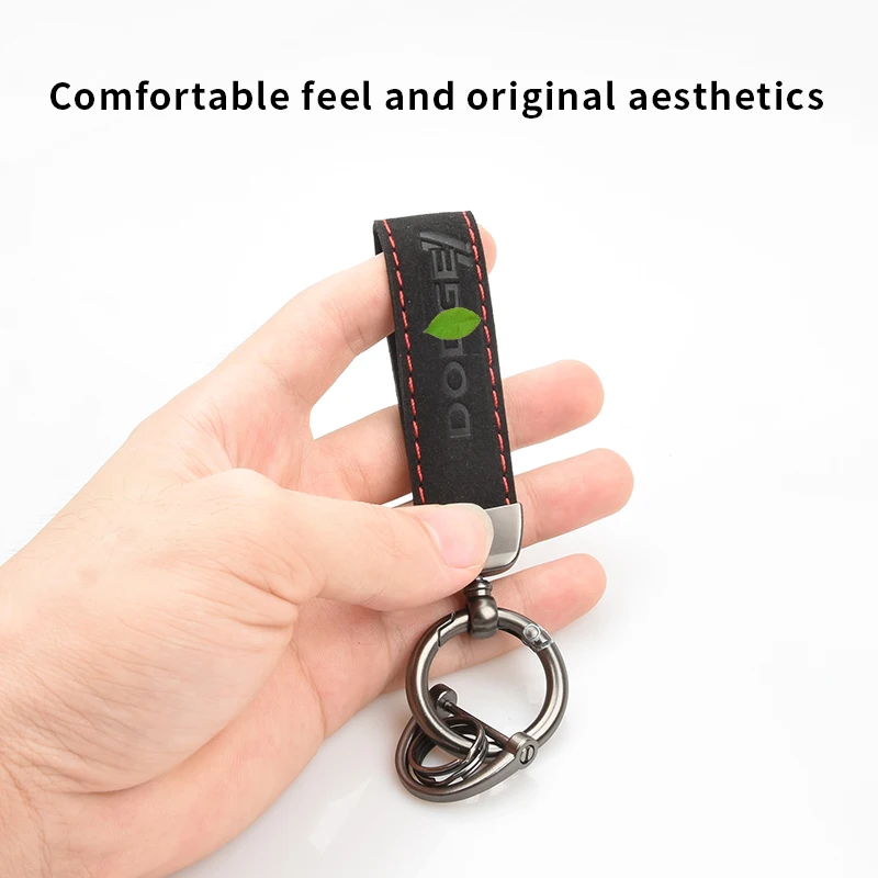 

Suede Key Strap Key Ring for Dodge Ram Journey Charger Dart Challenger Durango Magnum Caliber Nitro Caravan Avenger Keychain