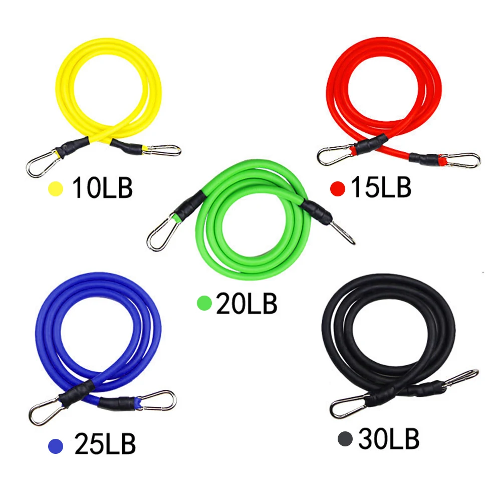 11 PCS Resistance Tube Bands Door Anchor Ankle Straps Cushioned Handles with Carry Bags for Home Fintess Exercise Workout | Спорт и