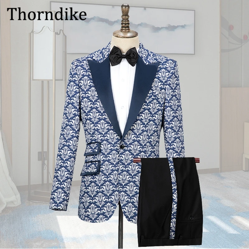 

Индивидуальный мужской смокинг Thorndike, приталенный модный костюм для жениха и свадьбы, однобортный пиджак для деловых встреч и выпускного вечера, Terno Masculino
