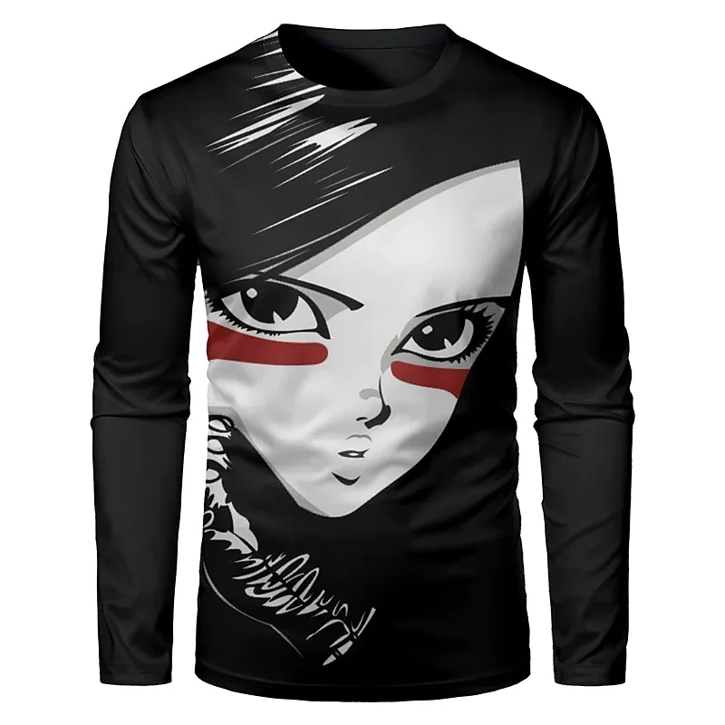 

Round collar Print 3D Sweat shirt Graphic Colorful Dye Sublimate 100% Polyester Spandex Lightweight for Men