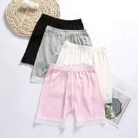 4pcslot summer shorts girls clothes baby shorts 3 to 11y kids pants girl solid boxer lace underwear children safety beach short