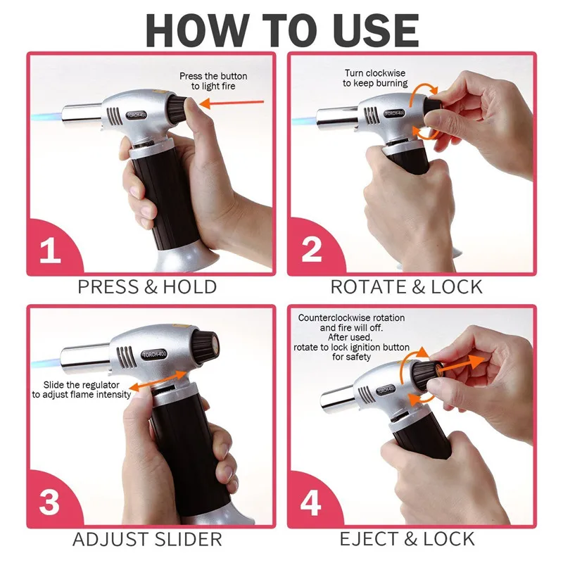 Открытый Кемпинг барбекю пламя газовая горелка огнемет бутан зажигалка