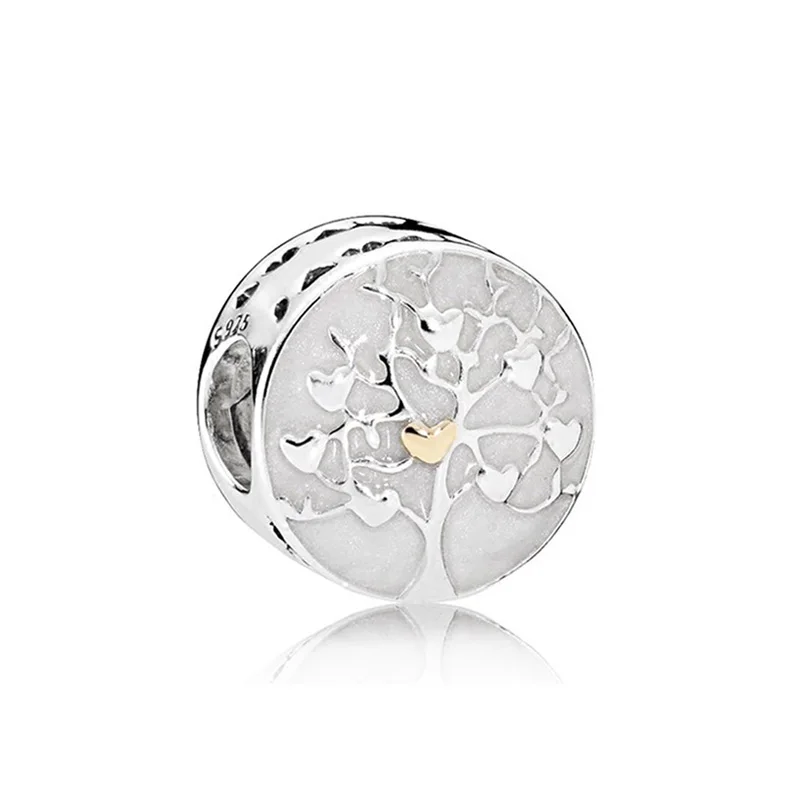 

Authentic 925 Sterling Silver Bead Tree Of Hearts Charm Fit Original Women Pan Bracelet Bangle Gift Diy Jewelry