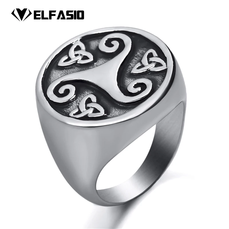 Кольца Elfasio из нержавеющей стали для мужчин и мальчиков кельтский узел