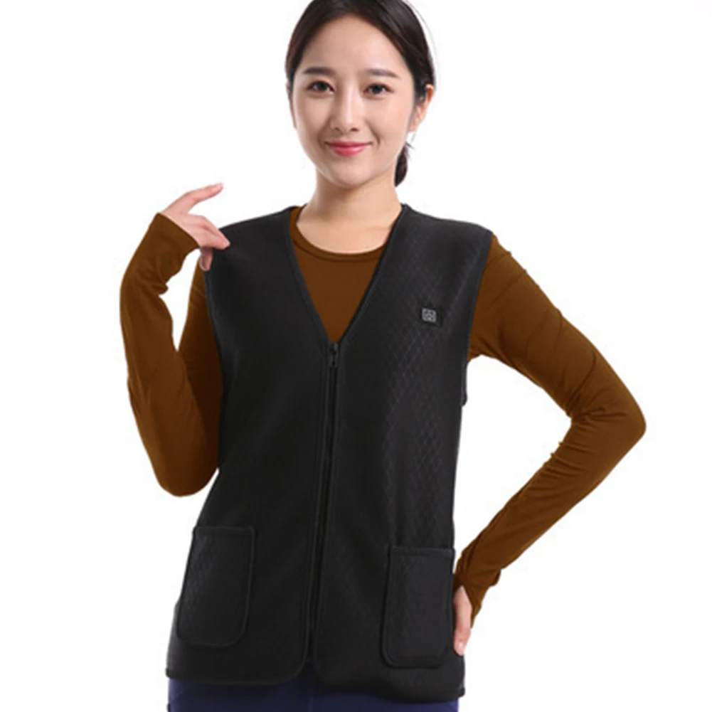 

Winter Warm Heated Vest Hiking Electric Magnet Therapy Heating Waistcoat Electric Thermal Clothing Waistcoat For Sports Hiking