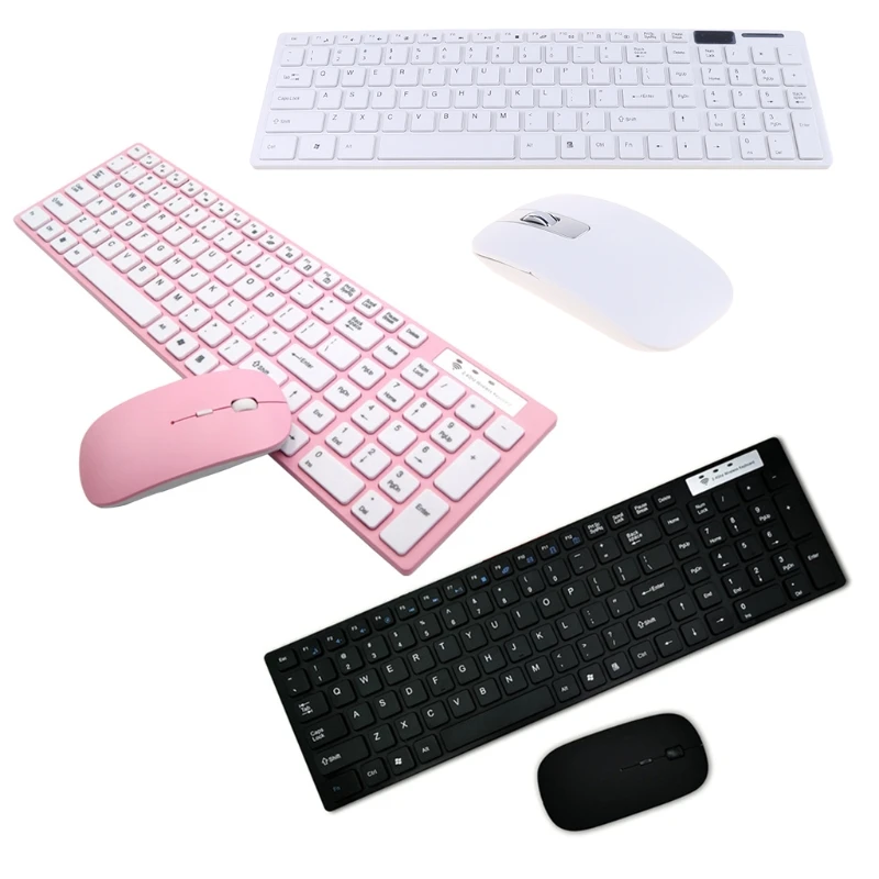 

Universal Silent Ultra-thin 2.4G Wireless Keyboard and Mouse Set for Laptop PC Computer