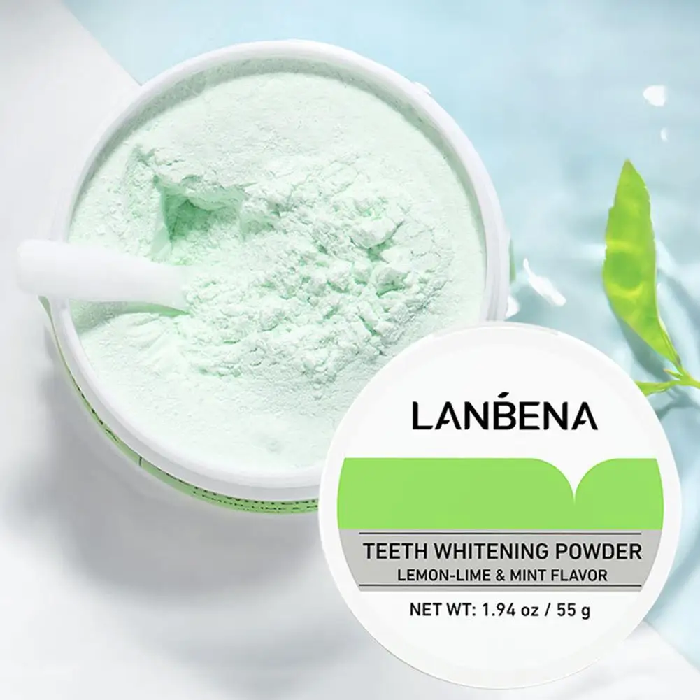 LANBENA Отбеливание зубов порошок Tangy Лимон Лайм гигиена чистка зубной камень