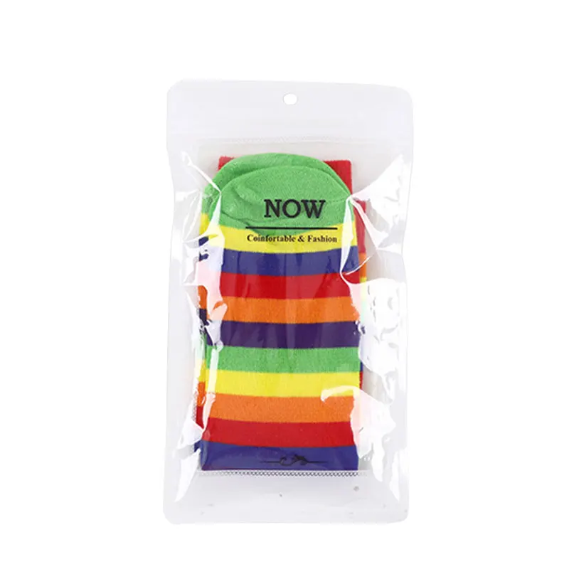 

Cotton Socks for Children Colorful Medium Tube Socks with Rainbow Stripe for Children Comfortable and Warm Socks