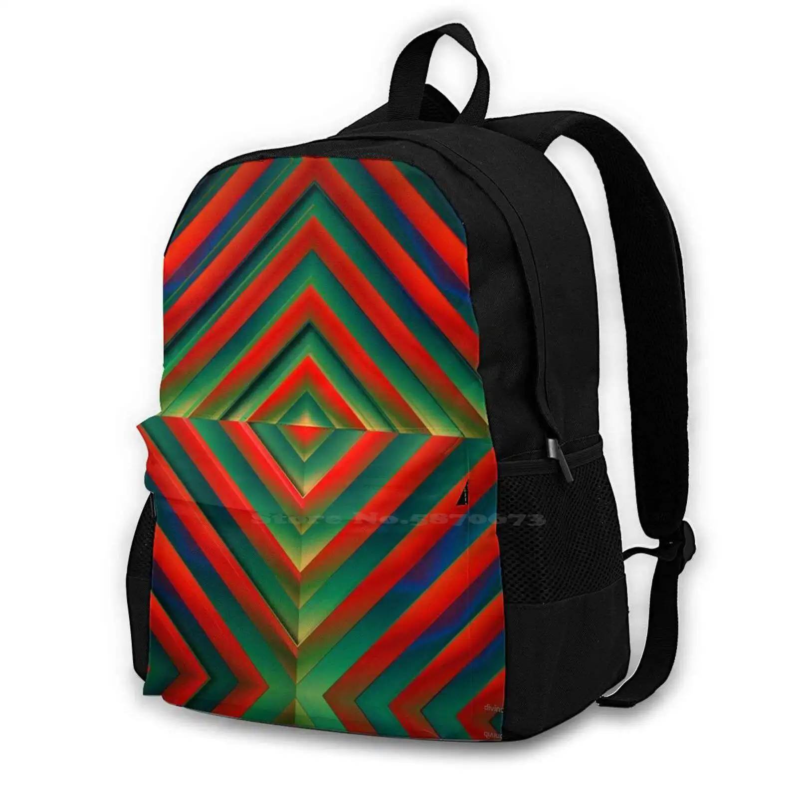 

Color Structure Travel Laptop Bagpack School Bags Pattern Texture Background 3 D Volume Contemporary Futuristic Color Gradient